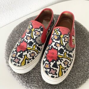 COACH Cameron Womens Chalk/Coral/Multi Slip On Loafer Shoes size 6.5